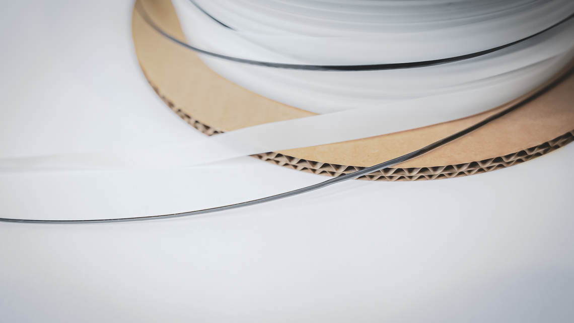 Cross-wound coil with black tape