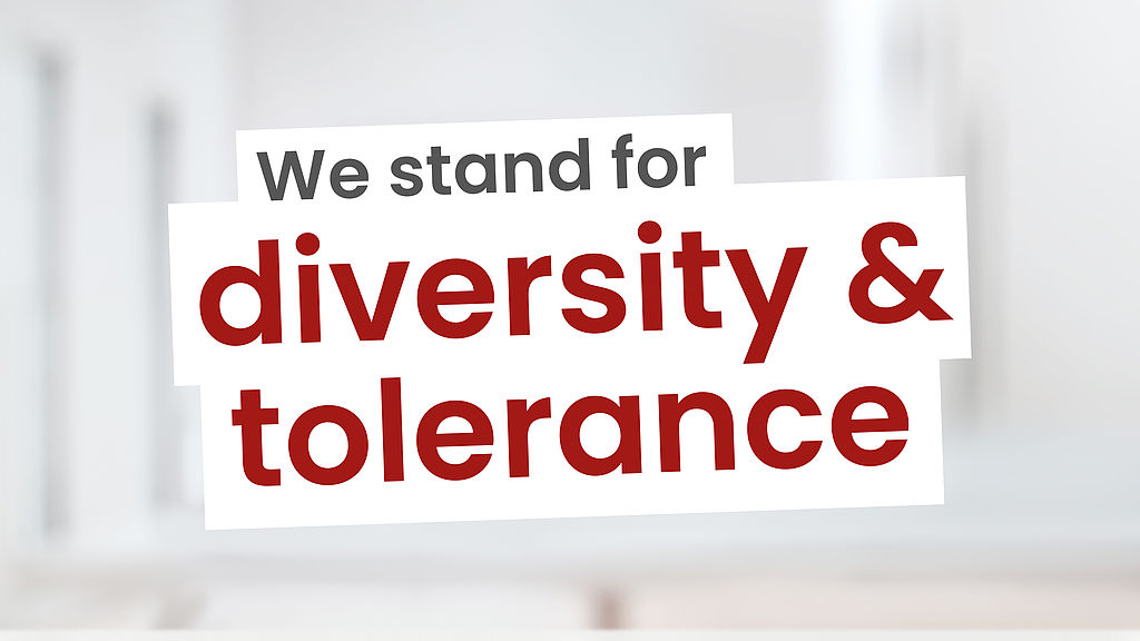 We stand for diversity and tolerance