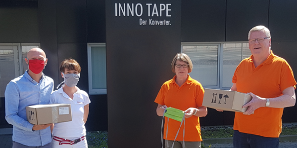 INNO TAPE spendet 100 Behelfsmasken an die Alfelder Tafel